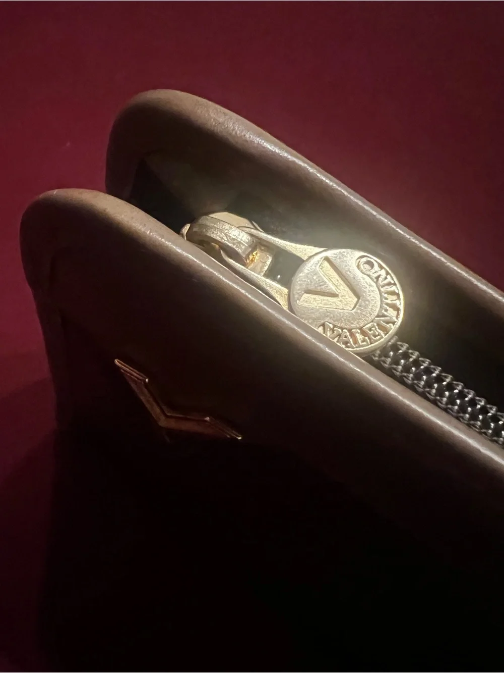 Vintage Mario Valentino Monogram Clutch or even as a Crossbody Bag Brown & Gold